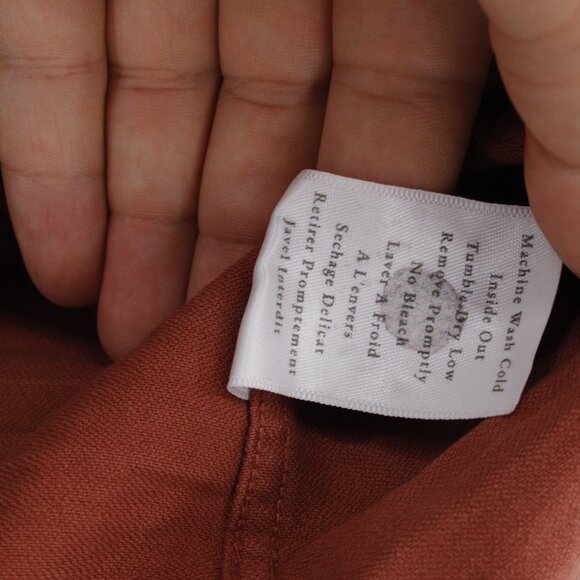 Frank & Eileen Top Womens XS Barry Cotton Long Sleeve Button Up destroyed hem - Picture 6 of 11